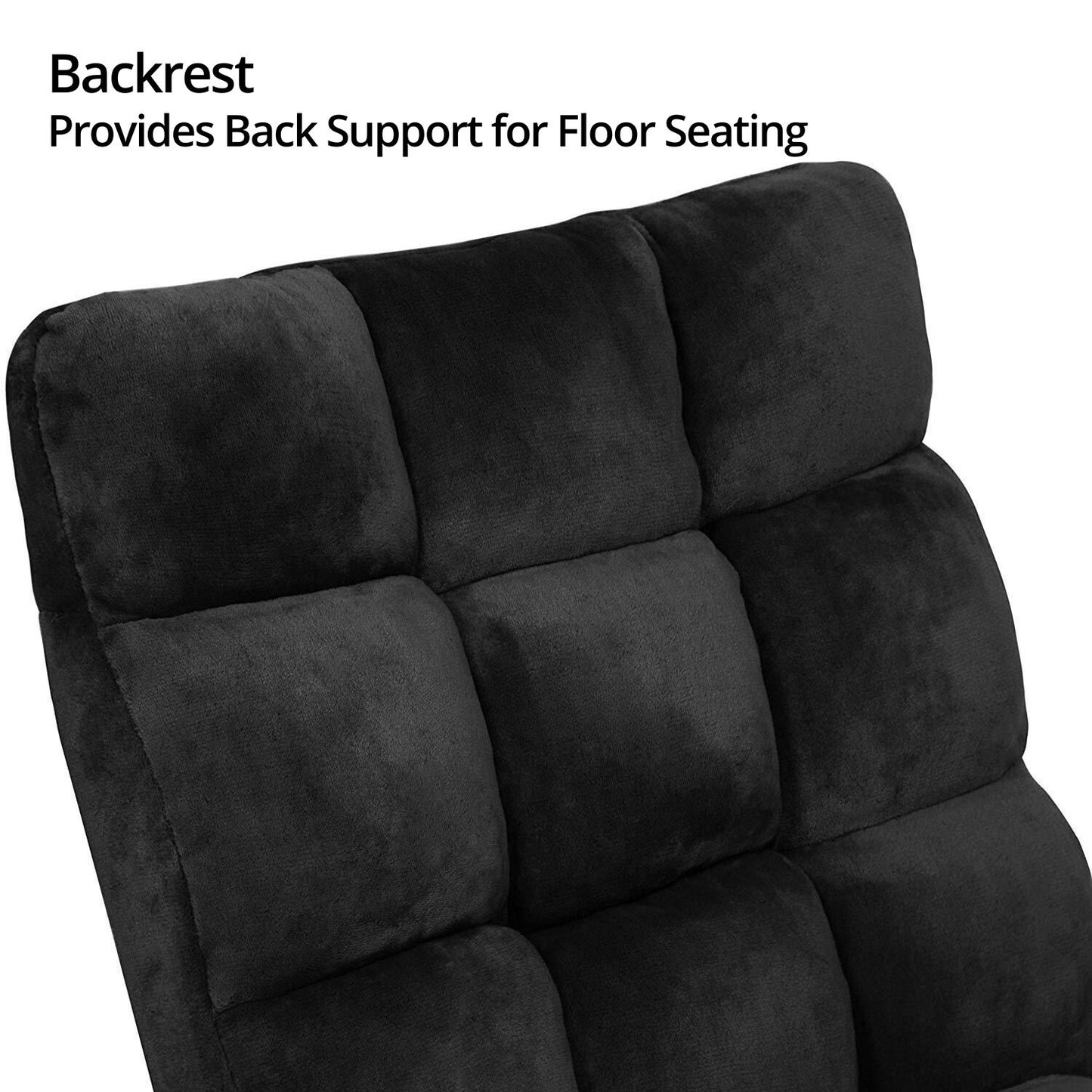 EKKIO Adjustable Floor Chair Lounge Sofa Bed Recliner (Black) EK-FLSR-101-LZQ