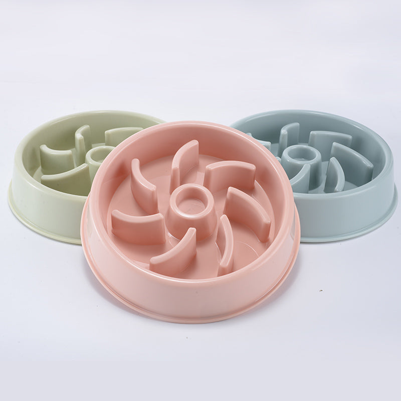 FLOOFI Dog Bowl Slow Feeder with Anti-Skid Non-Slip Grip Base (Pink) FI-FD-118-QQQ