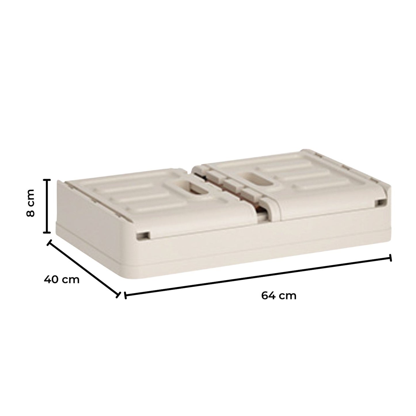 GOMINIMO 72L Foldable Storage Organizers(lvory+Brown) GO-FSCR-101-HXH