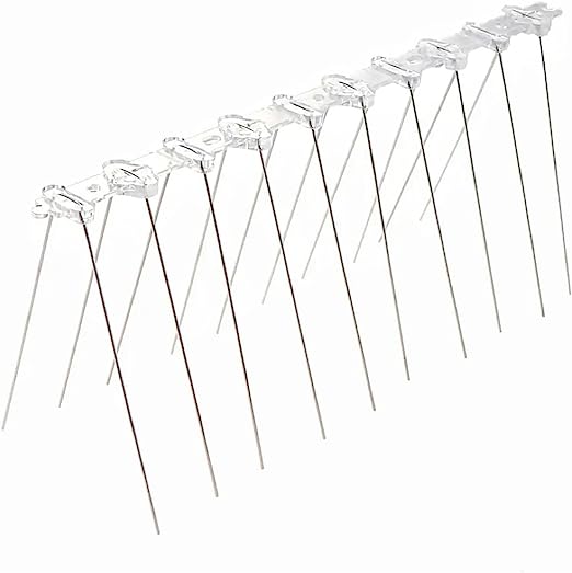 NOVEDEN 20Pcs X 25CM Anti Bird Repellent Stainless Steel Bird Spikes (Silver) NE-BSP-100-MYP