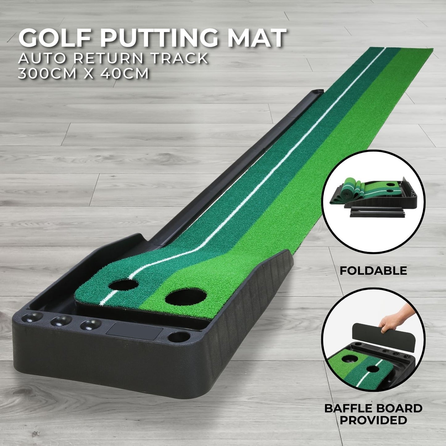 VERPEAK 3M Golf Putting Practice Mat (Green) VP-GM-100-QZ