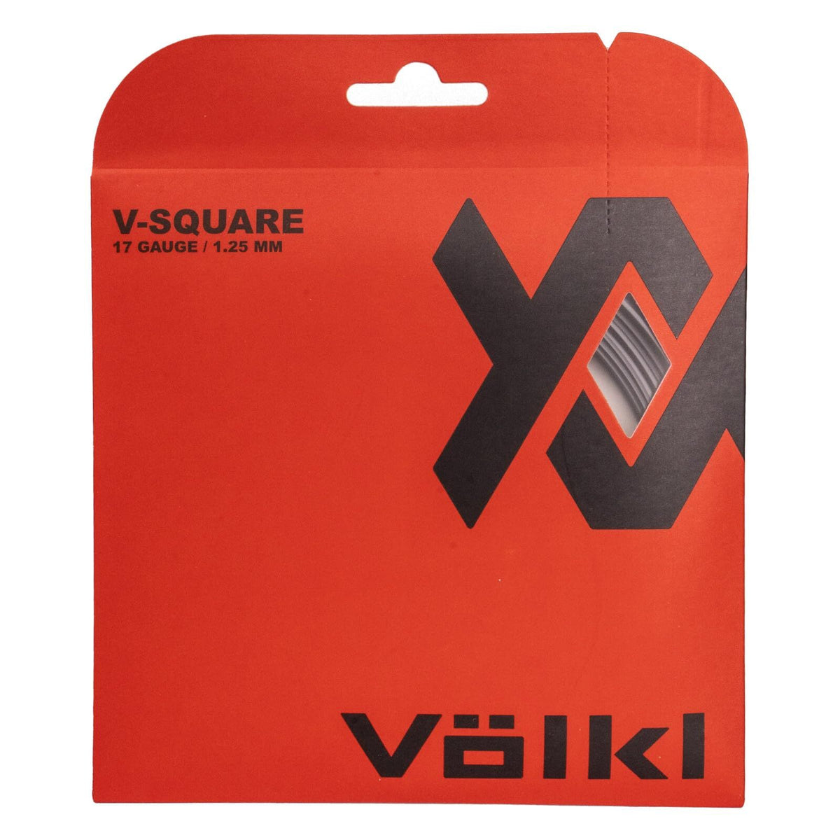 Volkl V-Square 17g/1.25mm Tennis Racquet String Set in Black (12m)