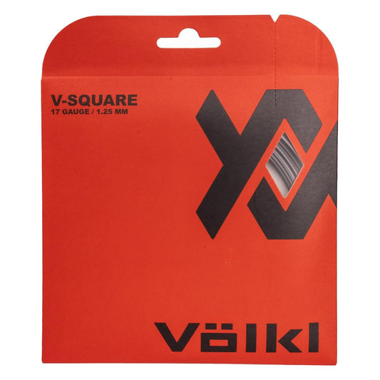 Volkl V-Square 17g/1.25mm Tennis Racquet String Set in Black (12m)