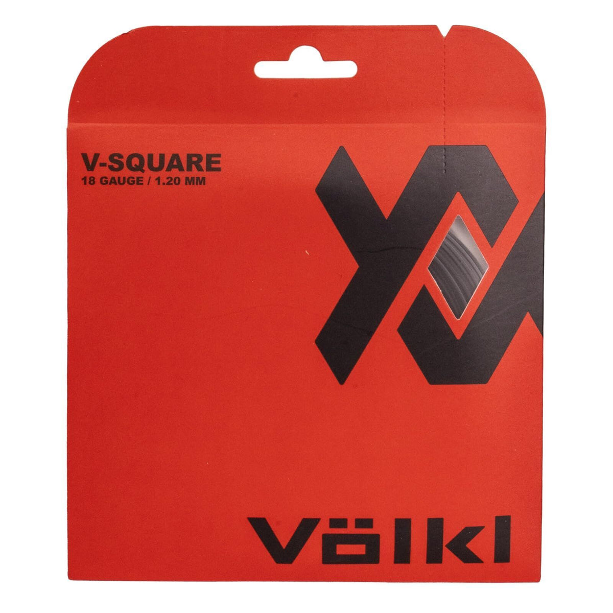 Volkl V-Square 18g/1.20mm Tennis Racquet String Set in Black (12m)