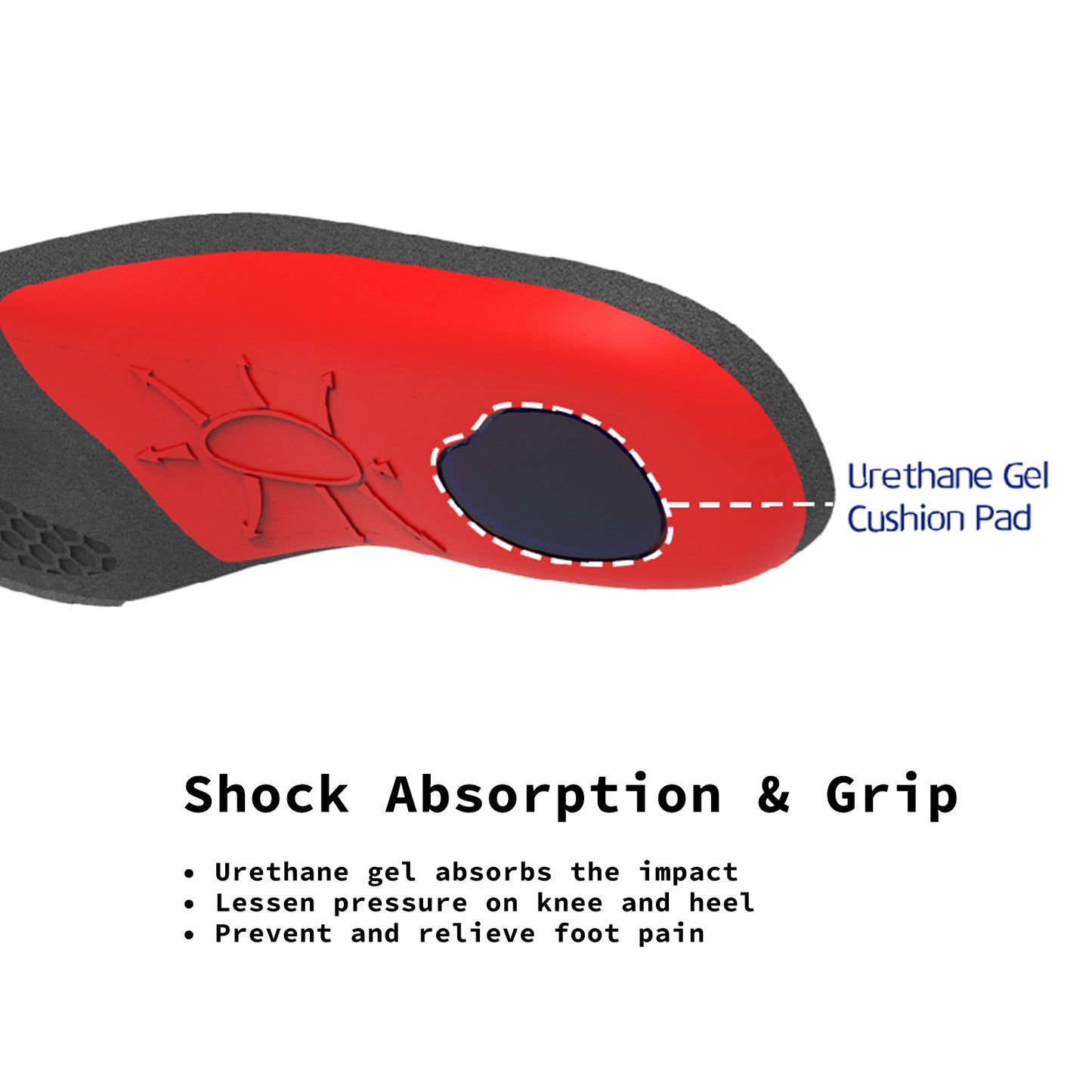 Full Whole Insoles Shoe Inserts L Size Arch Support Foot Pads