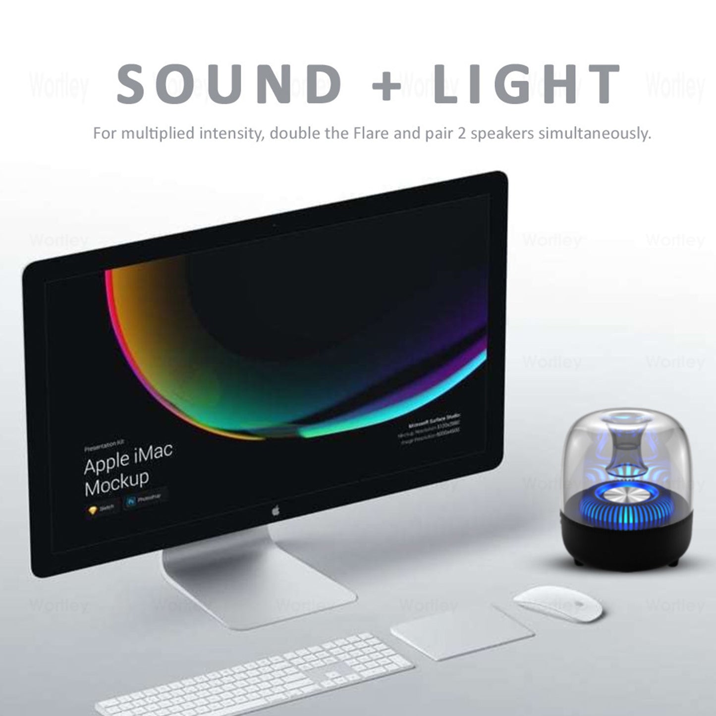 2X Wireless Rechargeable Bluetooth Speaker LED Portable Stereo FM USB/TF/AUX