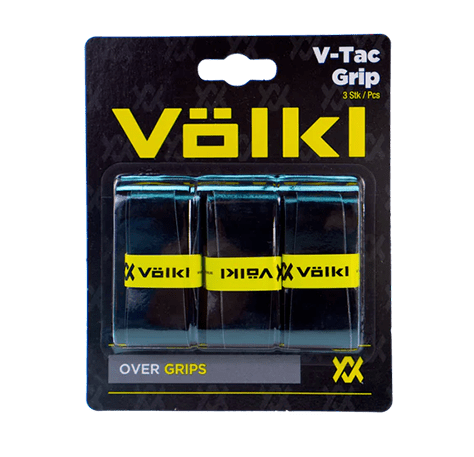 Volkl 3-Pack V-Tac Overgrip Tennis Racquet Grips in Black