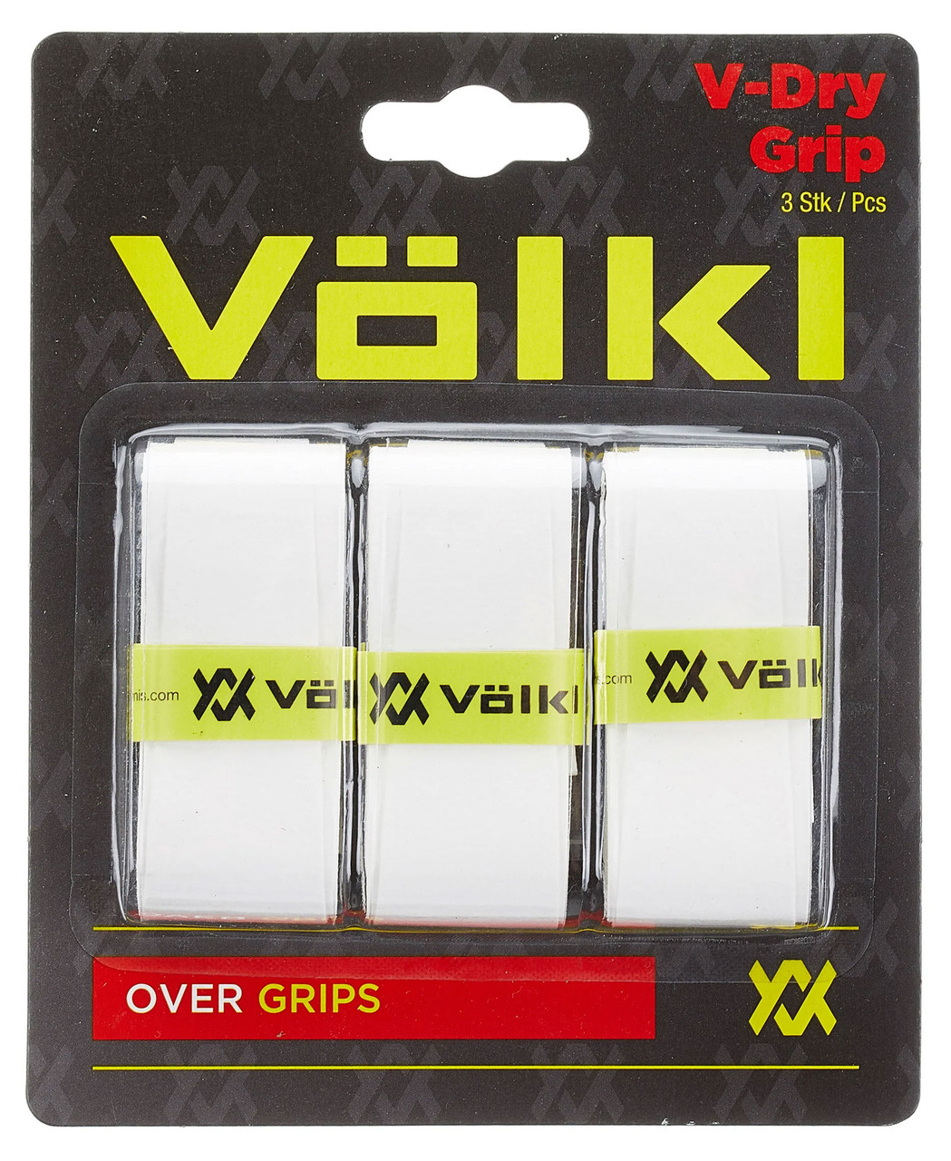 Volkl V-Dry Over Grip For Tennis Racquets Bulk - 3 Pack - White