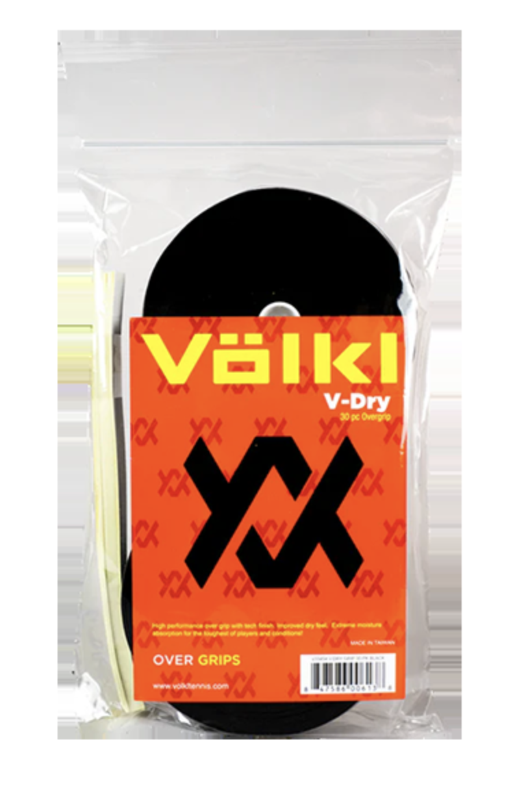 30x Volkl V-Dry Tennis Over Grips in Black