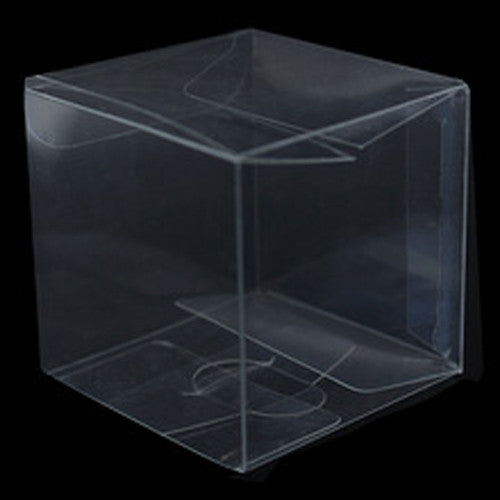 100 Piece Pack -PVC Clear See Through Plastic 15cm Square Cube Box - Large Bomboniere Product Exhibition Gift