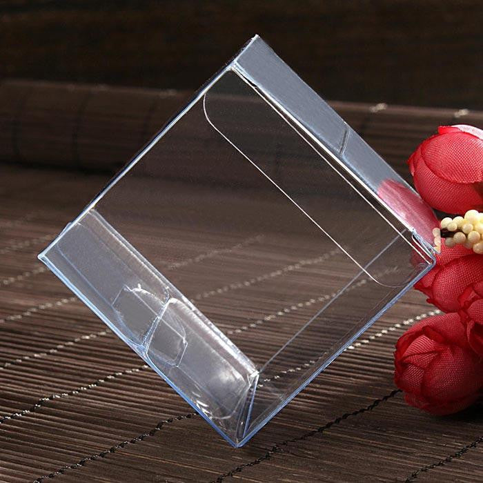 100 Piece Pack -PVC Clear See Through Plastic 15cm Square Cube Box - Large Bomboniere Product Exhibition Gift