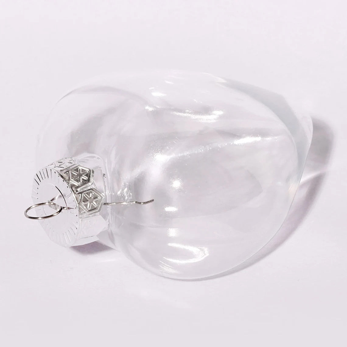 50 Wholesale Pack Iridescent Glass Heart Ornaments Fillable Baubles for Christmas Party Wedding DIY Craft Decorations