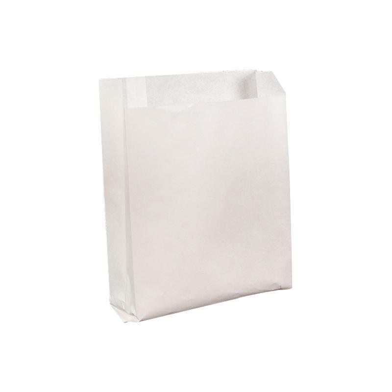 1000PCS Oil-proof Takeaway Paper Bags for Premium Takeout Supply - White-22*15*5cm