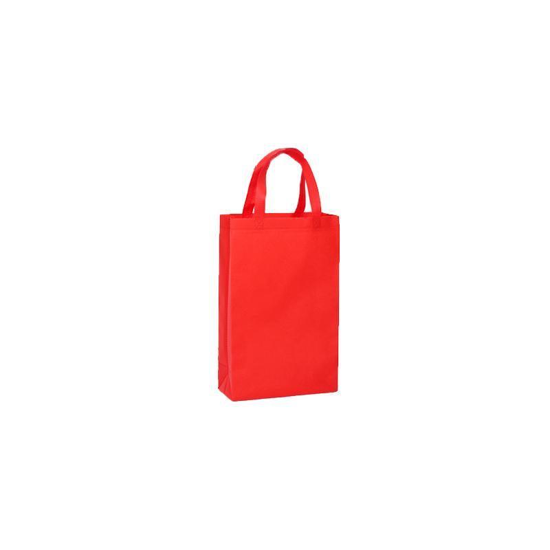 100PCS Reusable Non Woven Shopping Bags Eco Friendly Washable Tote Bags Red - 41X35X12CM