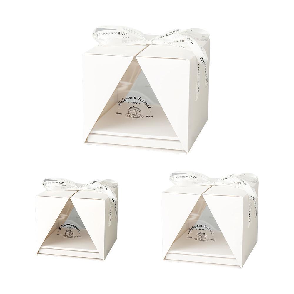 10x Clear Cake Box Set 4 6 8 Inch Durable Versatile Display Packaging Containers - 10pcs-8inch