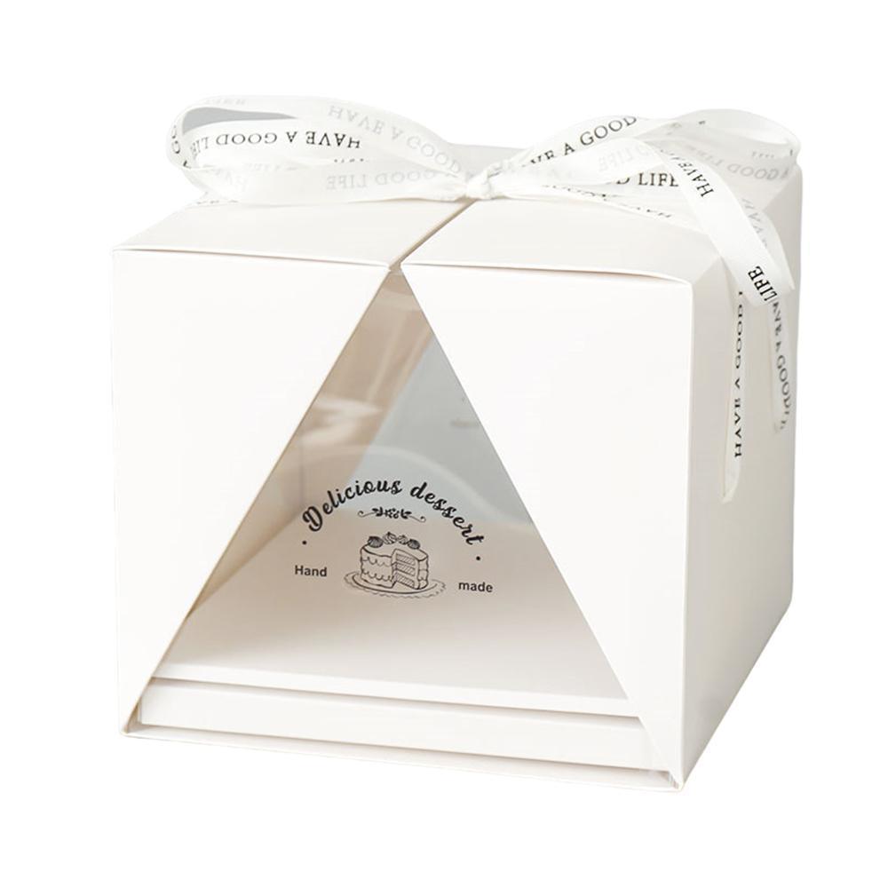 10x Clear Cake Box Set 4 6 8 Inch Durable Versatile Display Packaging Containers - 10pcs-8inch