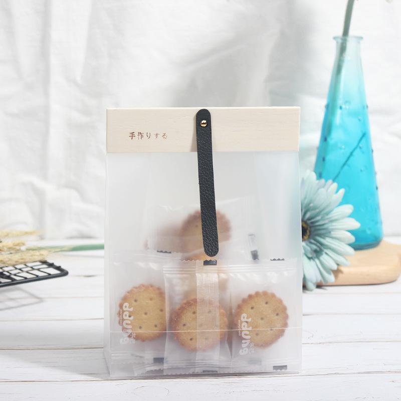 50pcs Transparent Snack Bags Biscuit Candy Bags Resealable Food Packaging - Blue