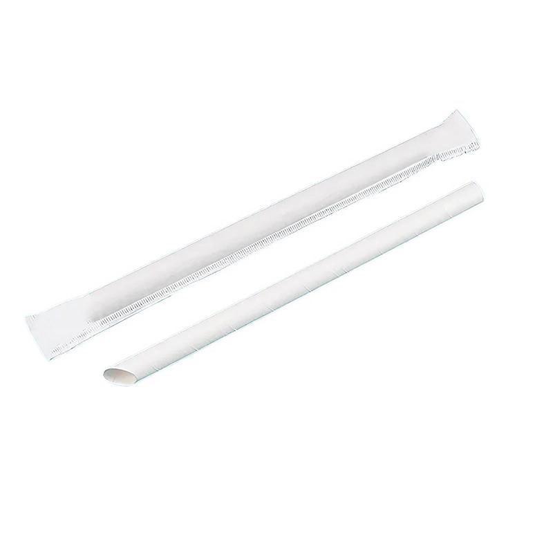 1000-2000pcs Colourful Paper Drinking Straws FOIL Metallic Party - White-6*230mm 2000PCS