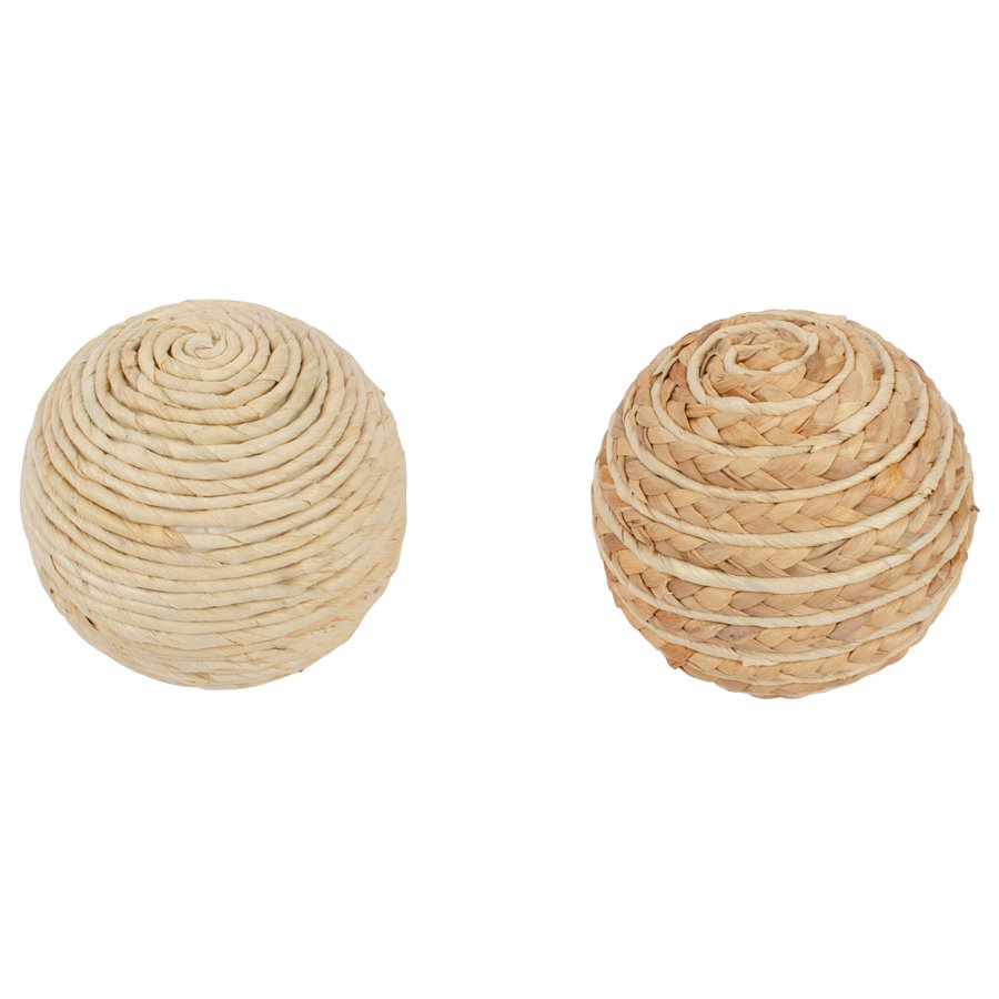 Set 2 Asst Decorative Weave Balls 14cm
