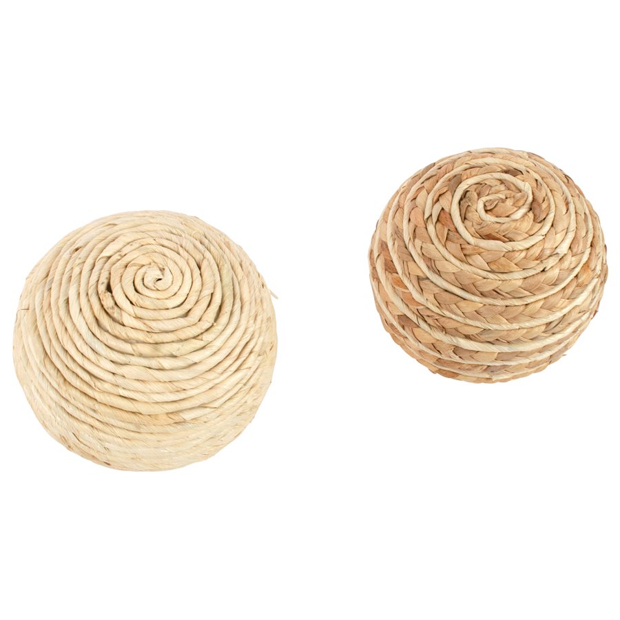 Set 2 Asst Decorative Weave Balls 14cm
