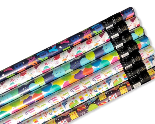 bulk 50 Happy Birthday Gift Wrap 70cm