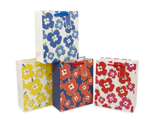 bulk 24 Small Accent Groovy Gift Bag Assorted 14cm