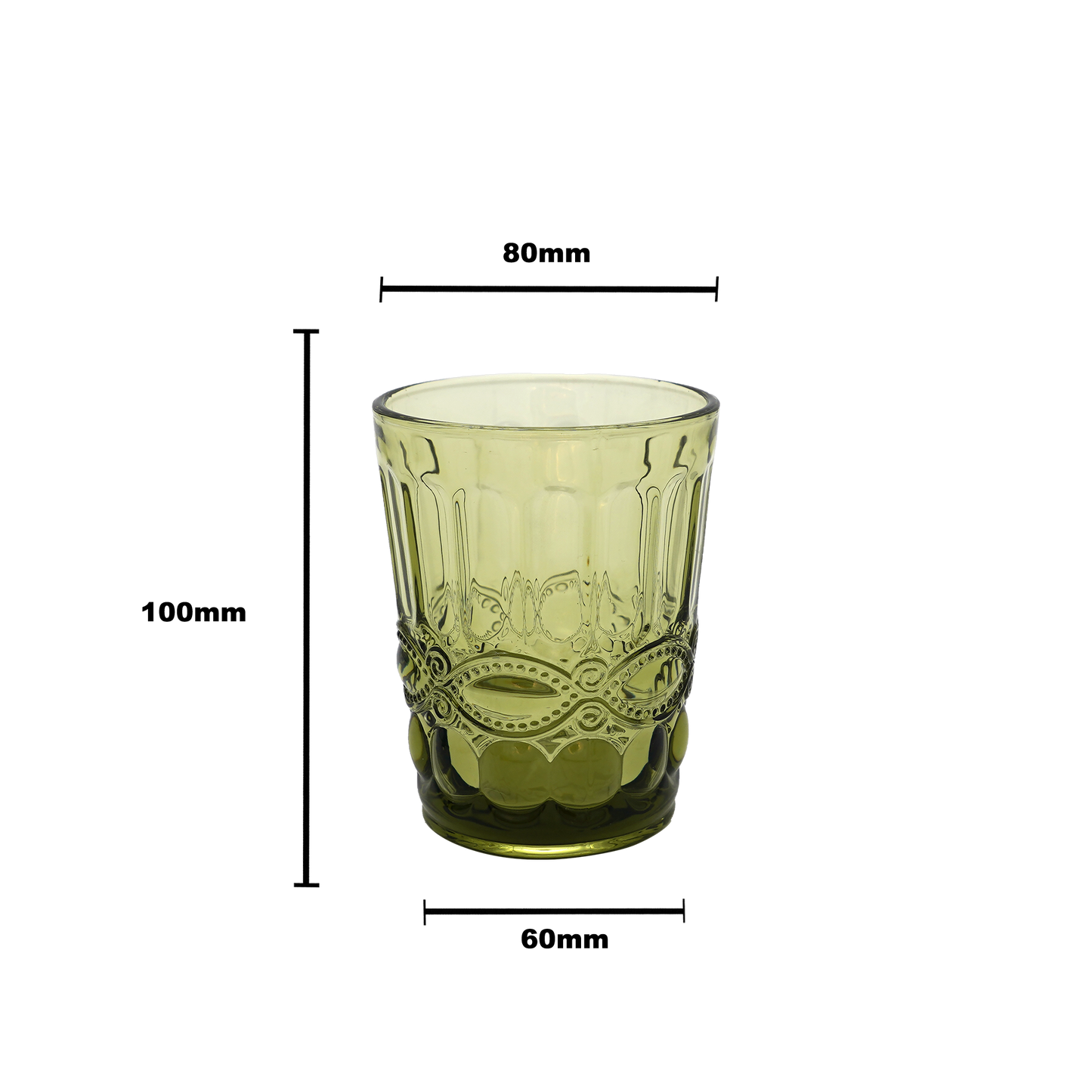 Faubourg Embossed Tumbler - 250ml green