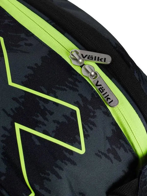 Volkl Zebra Combi Tennis Bag (Fits 6 - 9 Racquet Bag) Black/Neon Yellow