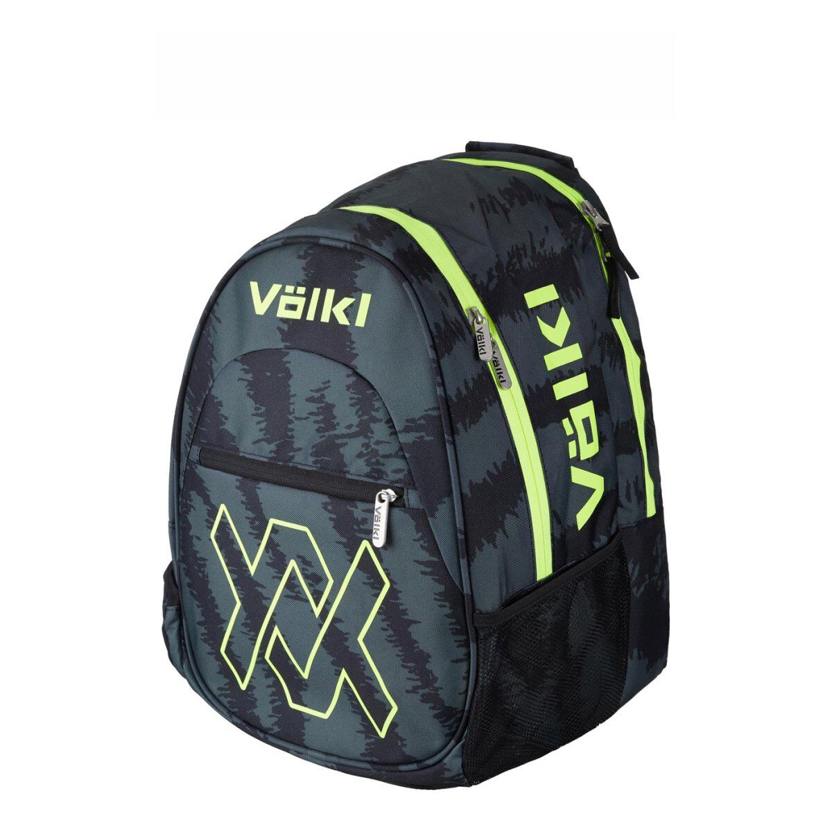 Volkl Zebra Team Backpack Bag w/ Tennis Racquet Sleeve in Black Neon Yellow