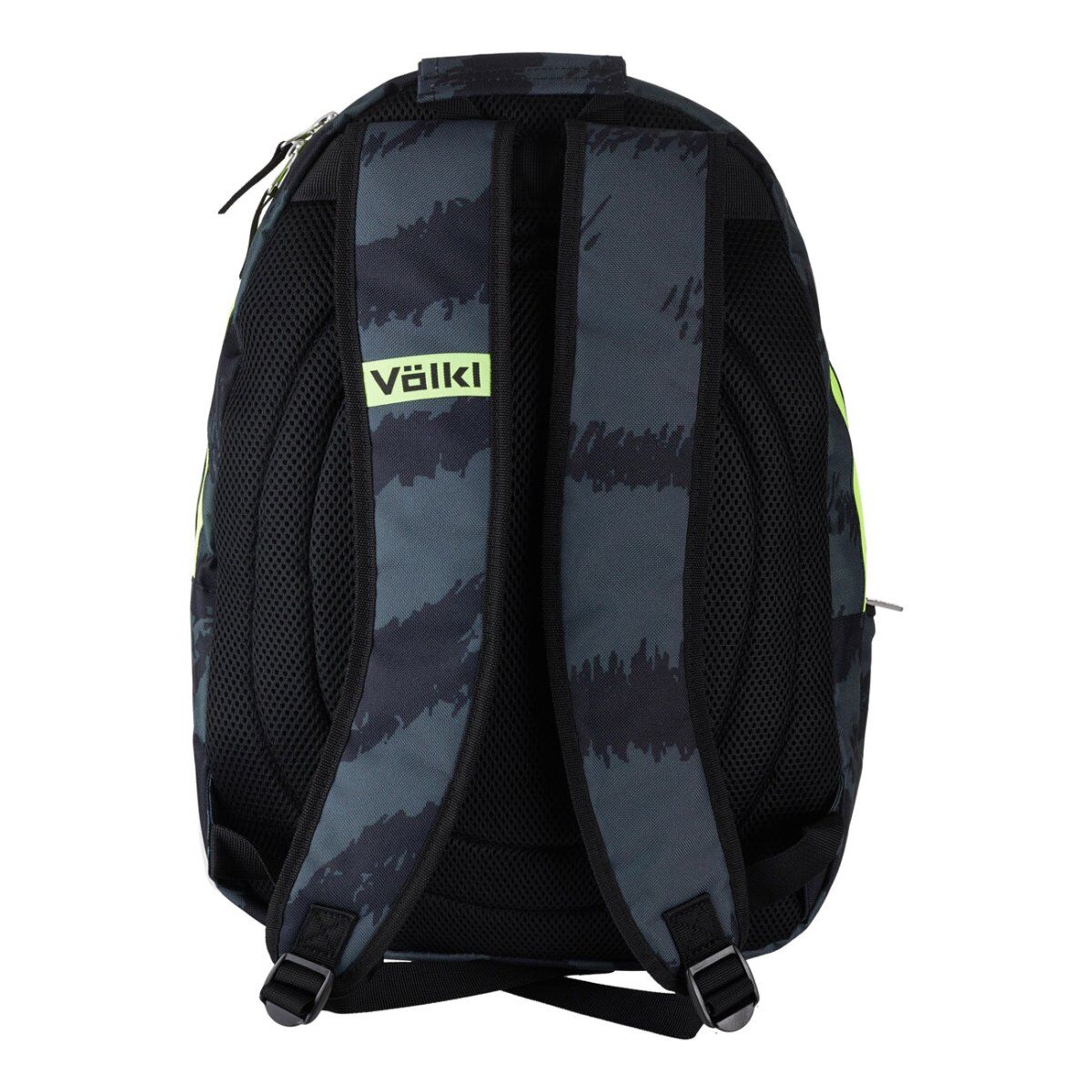 Volkl Zebra Team Backpack Bag w/ Tennis Racquet Sleeve in Black Neon Yellow