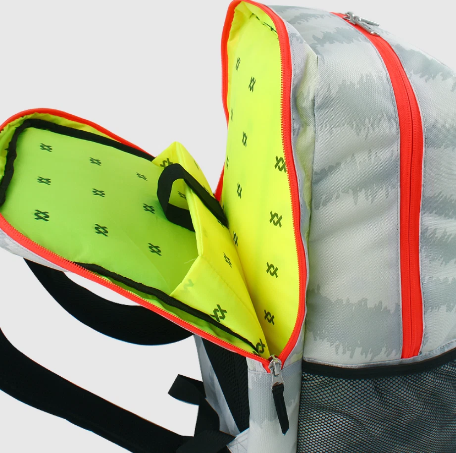 Volkl Zebra Backpack Bag w/ Tennis Racquet Sleeve in White Black