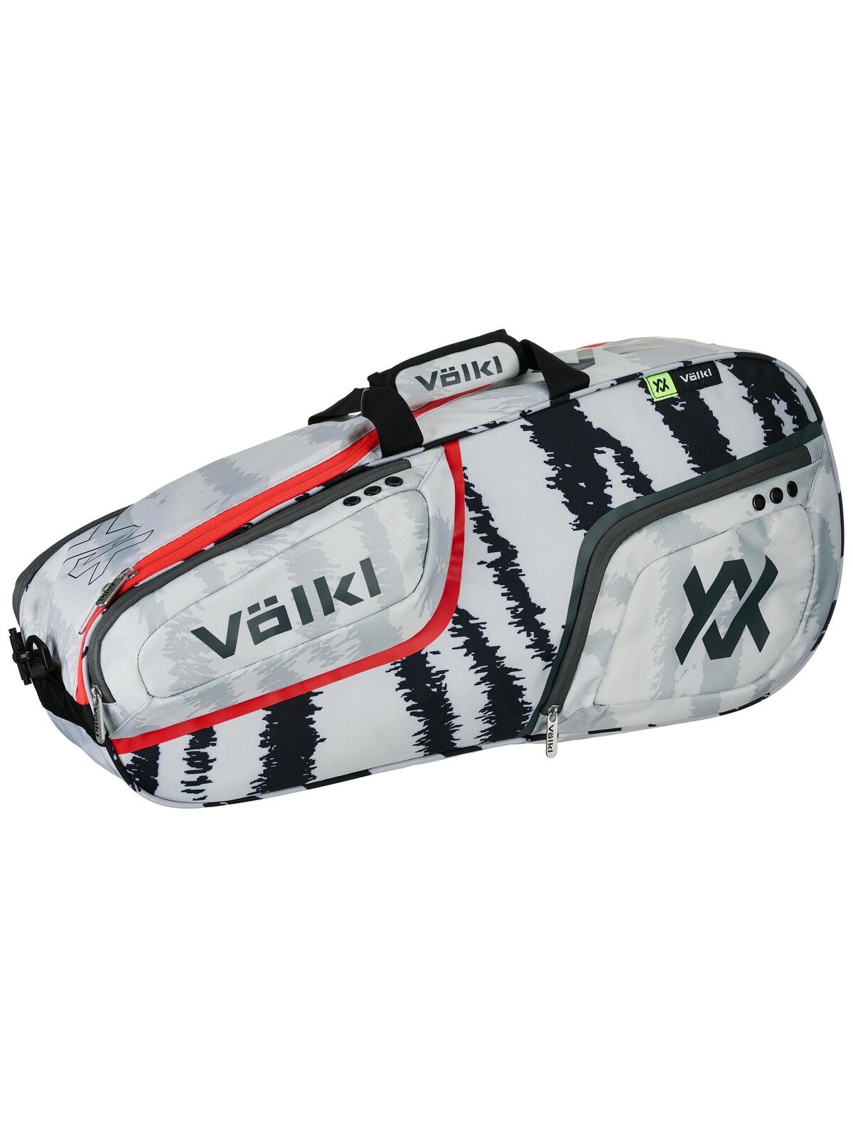 Volkl Zebra Pro Tennis Bag (Fits 3-5 Racquets) in White/Black