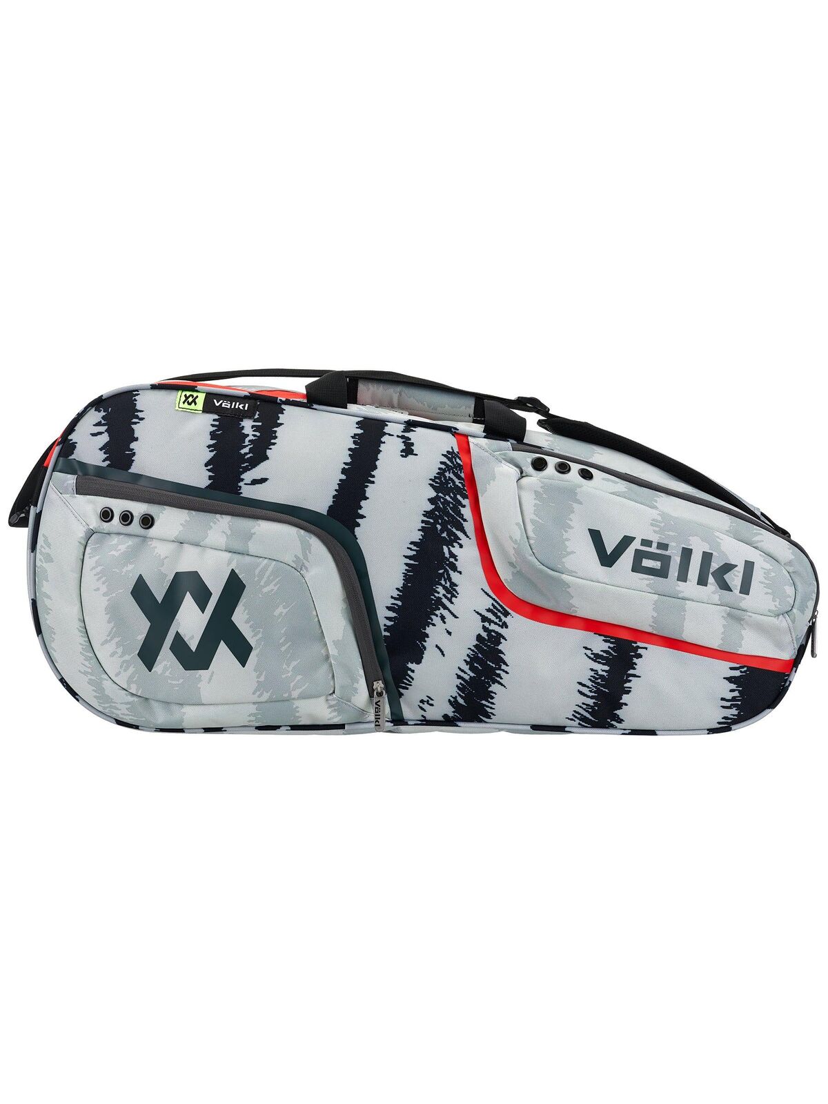 Volkl Zebra Pro Tennis Bag (Fits 3-5 Racquets) in White/Black