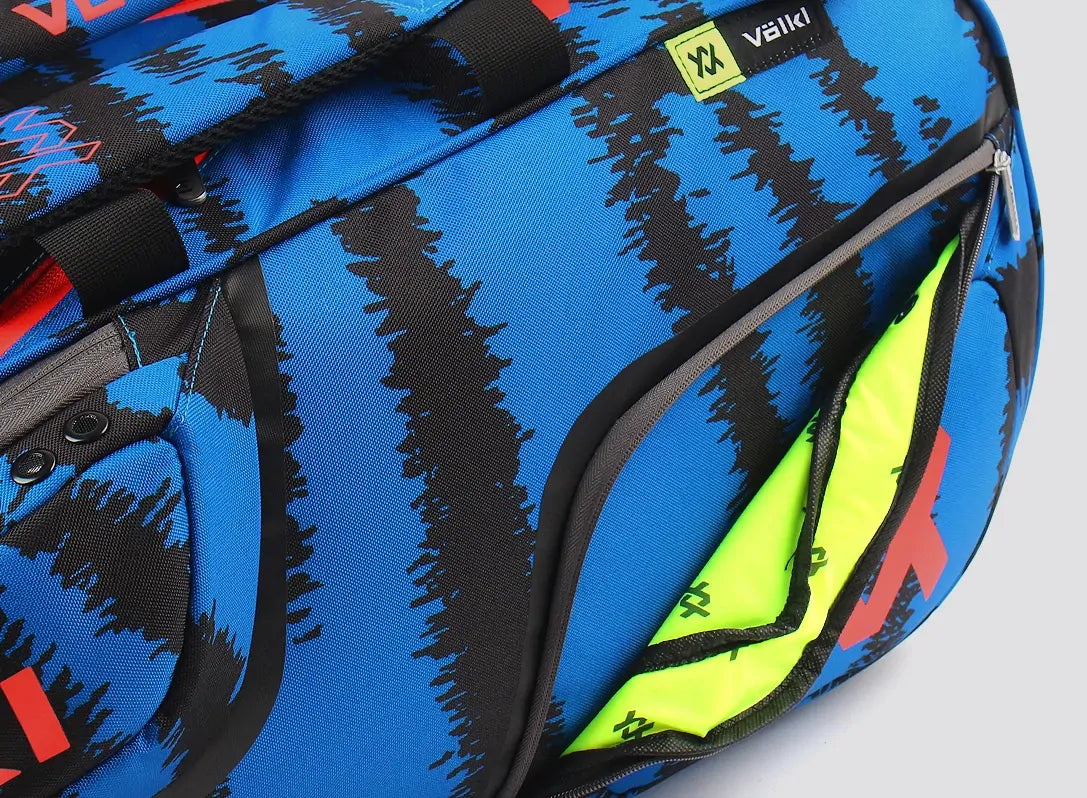 Volkl Zebra Combi Tennis Bag (Fits 6 - 9 Racquets) - Blue