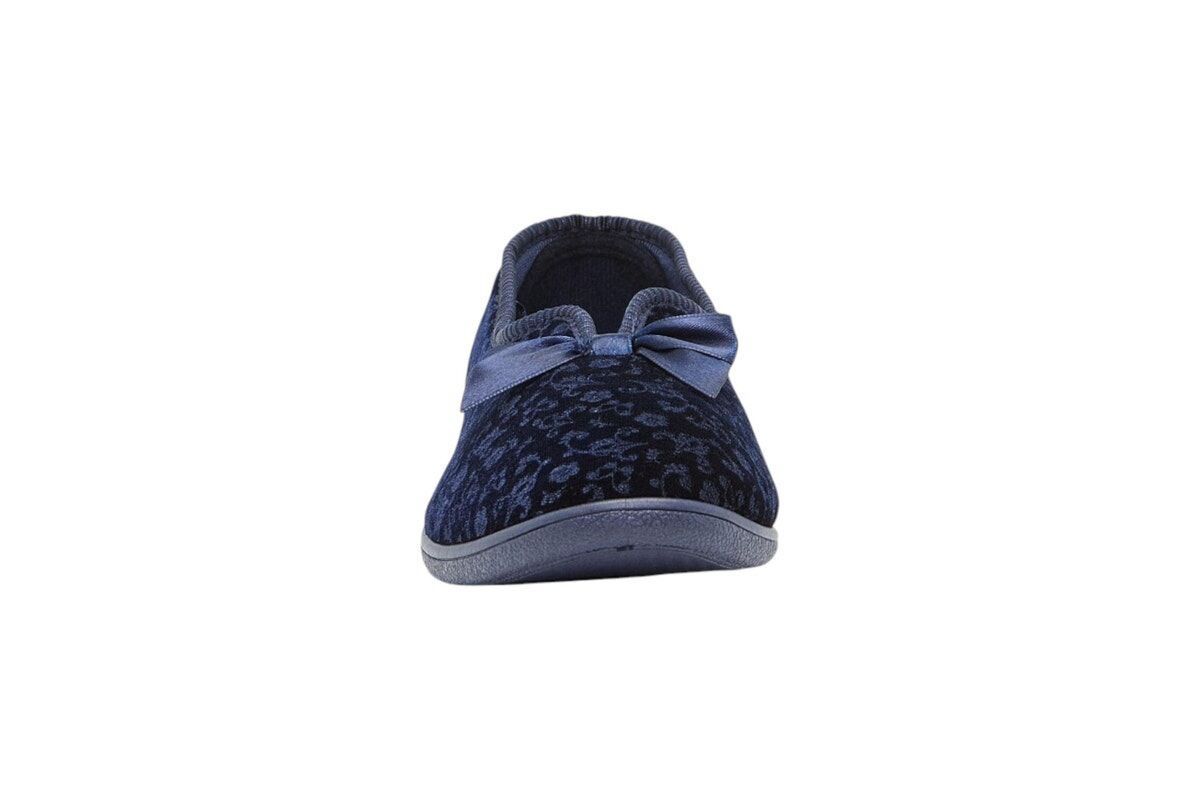 Grosby Womens Valerie 2 Comfortable Printed Indoor Slippers Navy