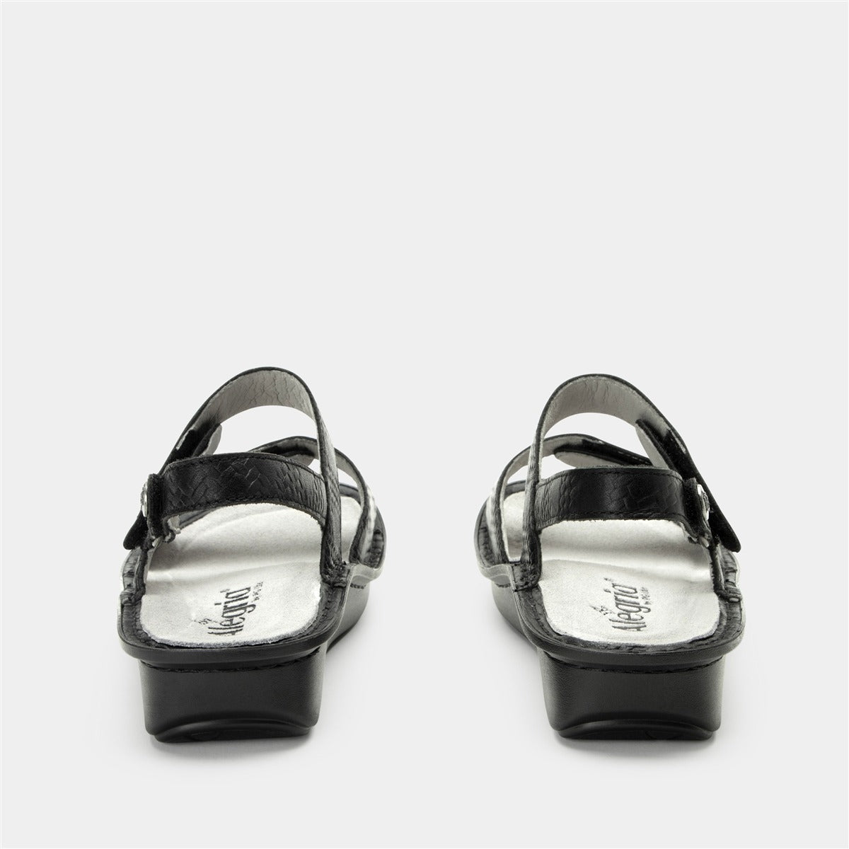 ALEGRIA Verona Sandals Shoes Slip On Womens Work Working in Basketry Black-4