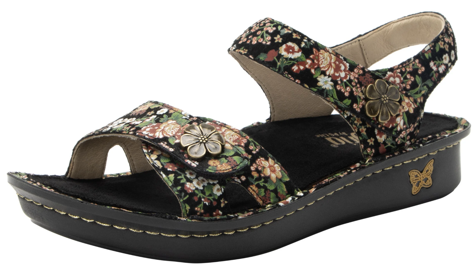 Alegria Vienna Ankle Strap Sandals Shoes Womens Leather - Earthy Bloom-1
