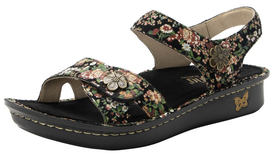 Alegria Vienna Ankle Strap Sandals Shoes Womens Leather - Earthy Bloom-0