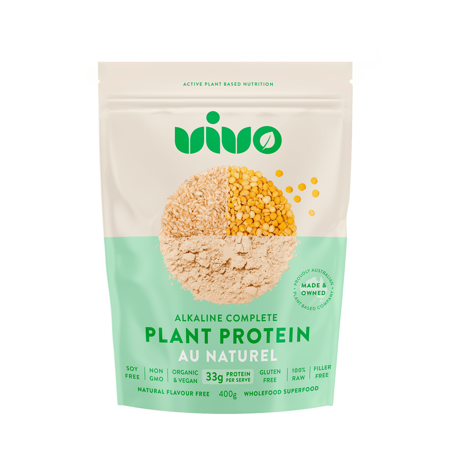 VIVO Au Naturel Plant Protein – Unflavoured Vegan Wholefood Blend-1