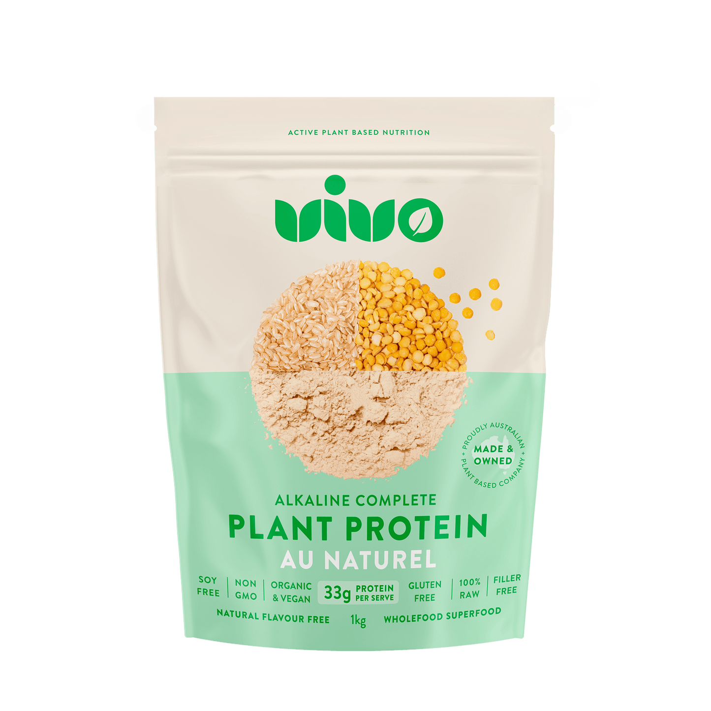 VIVO Au Naturel Plant Protein – Unflavoured Vegan Wholefood Blend-0