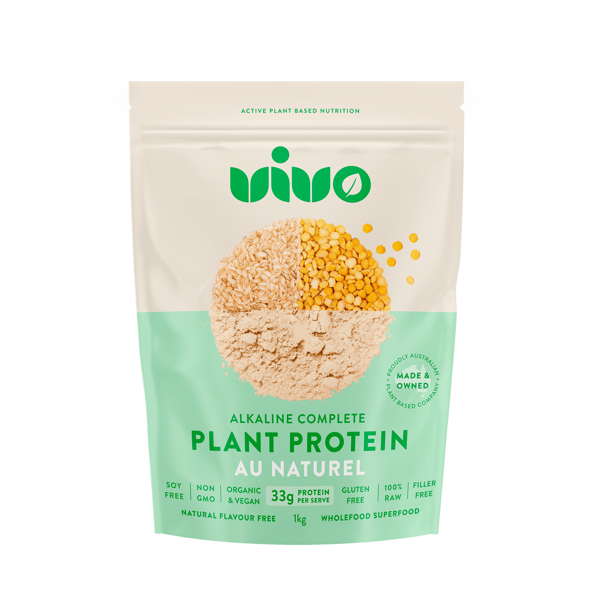 VIVO Au Naturel Plant Protein – Unflavoured Vegan Wholefood Blend-0