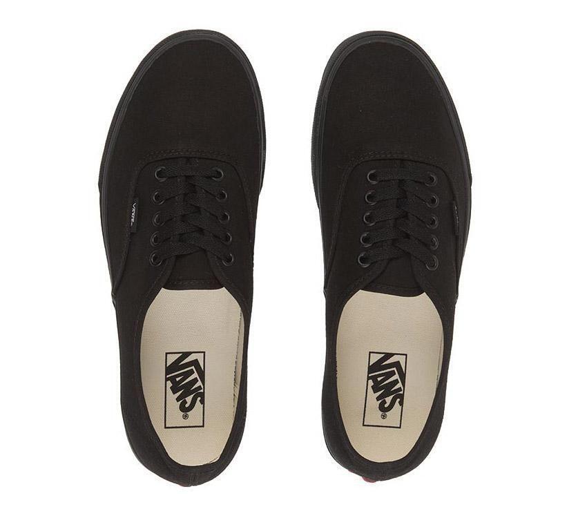 VANS Authentic Shoes Sneakers Classic Skateboard Sneakers Casual Skate Board - Black/Black-3