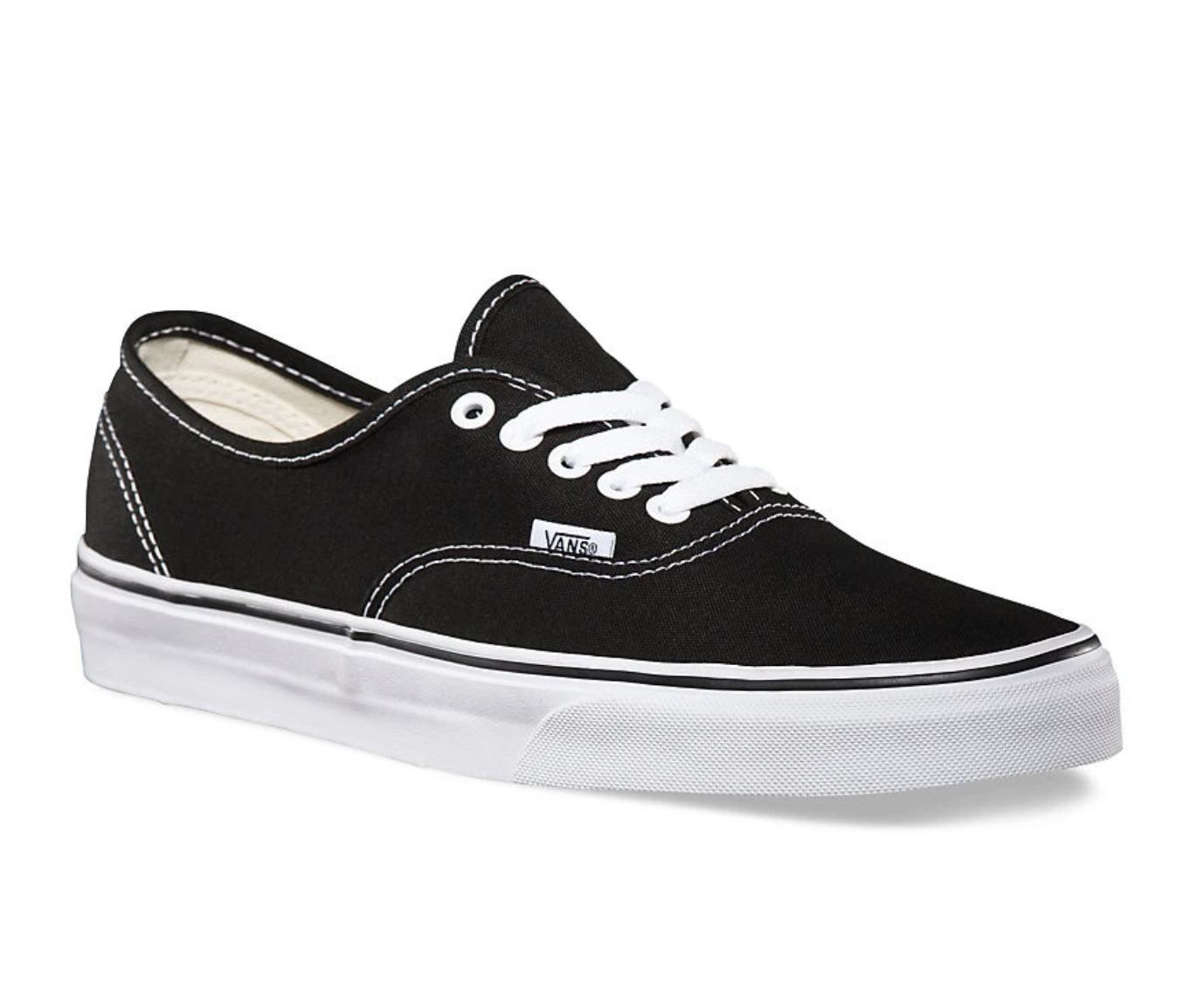 VANS Authentic Shoes Sneakers Classic Skateboard Sneakers Casual - Black/White-15