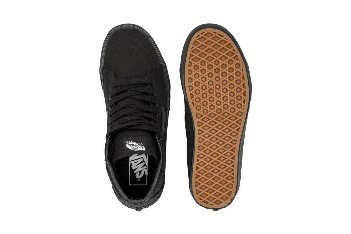 Vans SK8 Hi High Top Sneakers Runners Shoes Skate - Black/Black-4