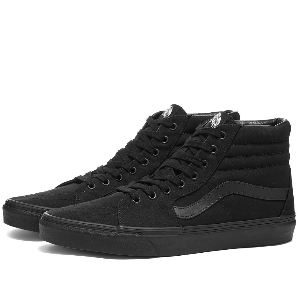 Vans SK8 Hi High Top Sneakers Runners Shoes Skate - Black/Black-1
