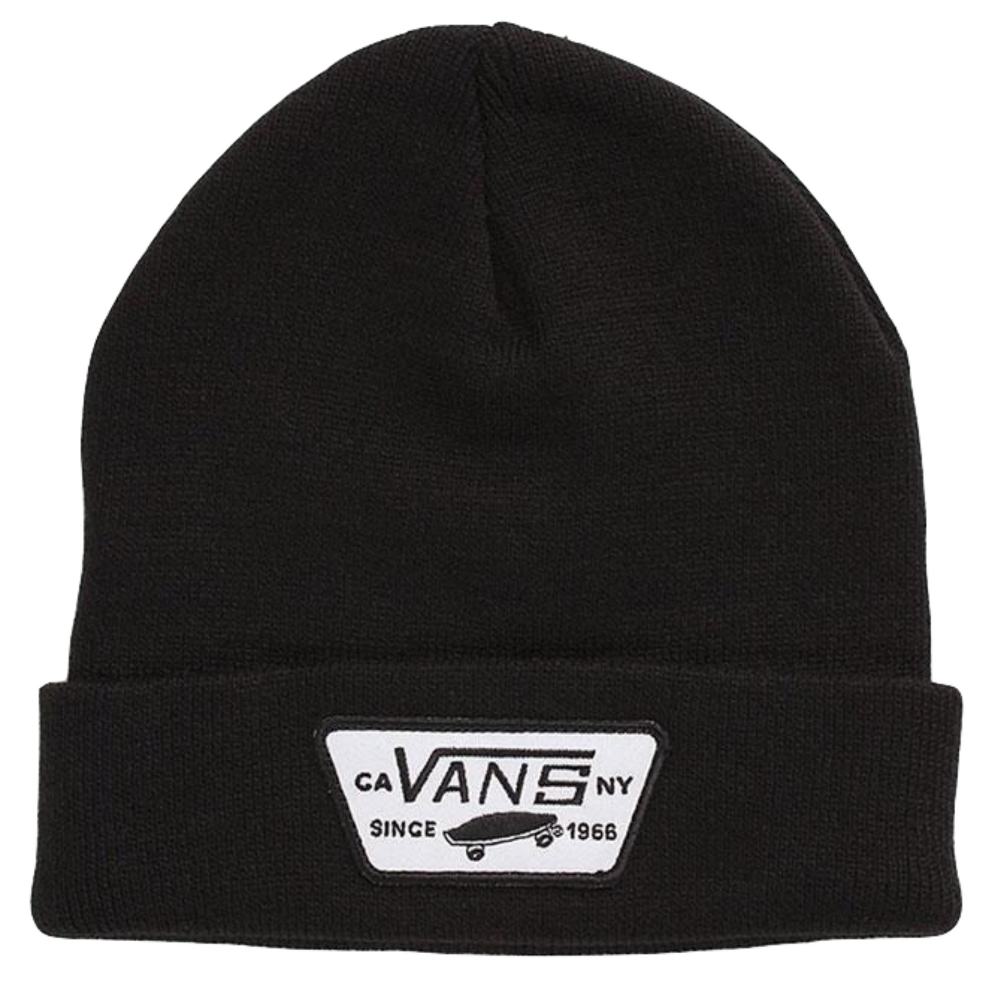 VANS Milford Beanie Warm Winter Knit Hat Ski Cap - Black-0