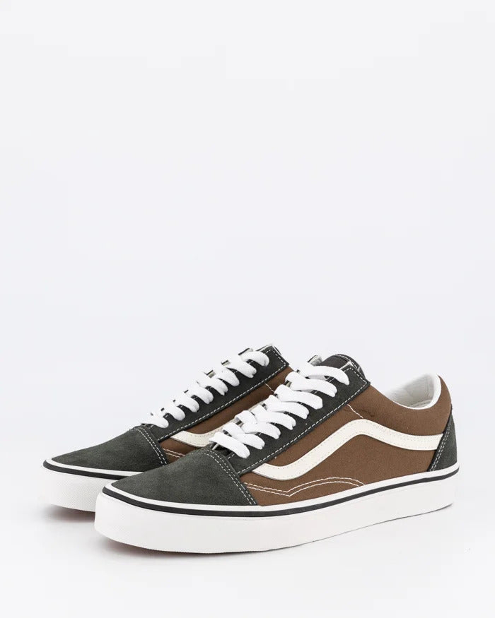 Vans Old Skool Canvas Suede Pop Mens Casual Shoes Sneakers in Brown/Multi-3