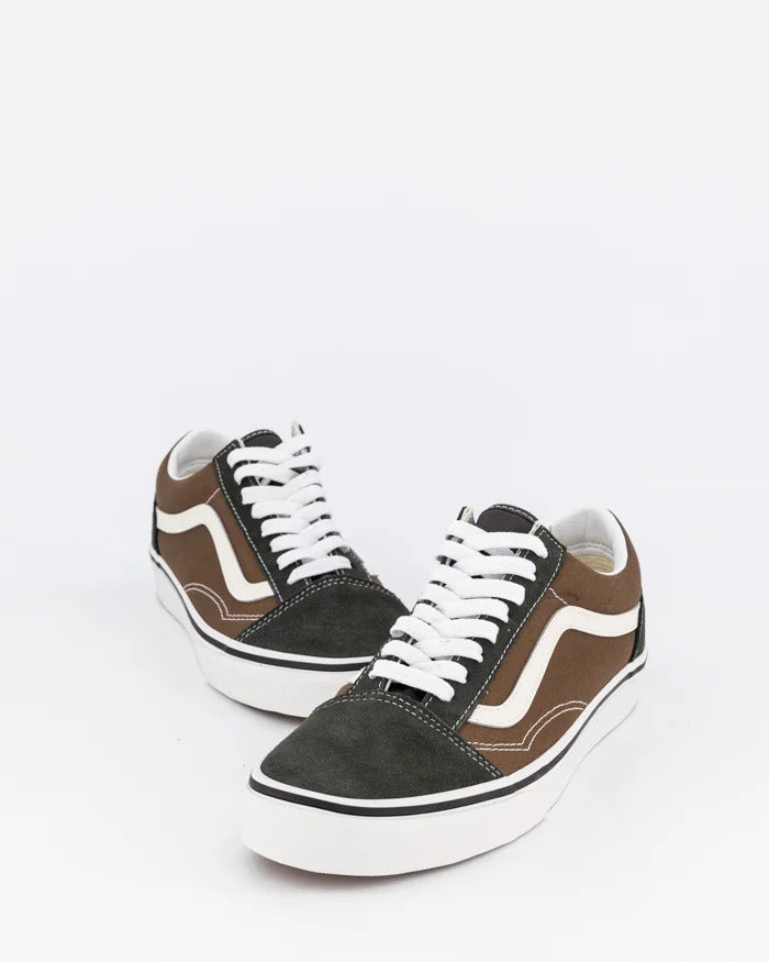 Vans Old Skool Canvas Suede Pop Mens Casual Shoes Sneakers in Brown/Multi-4