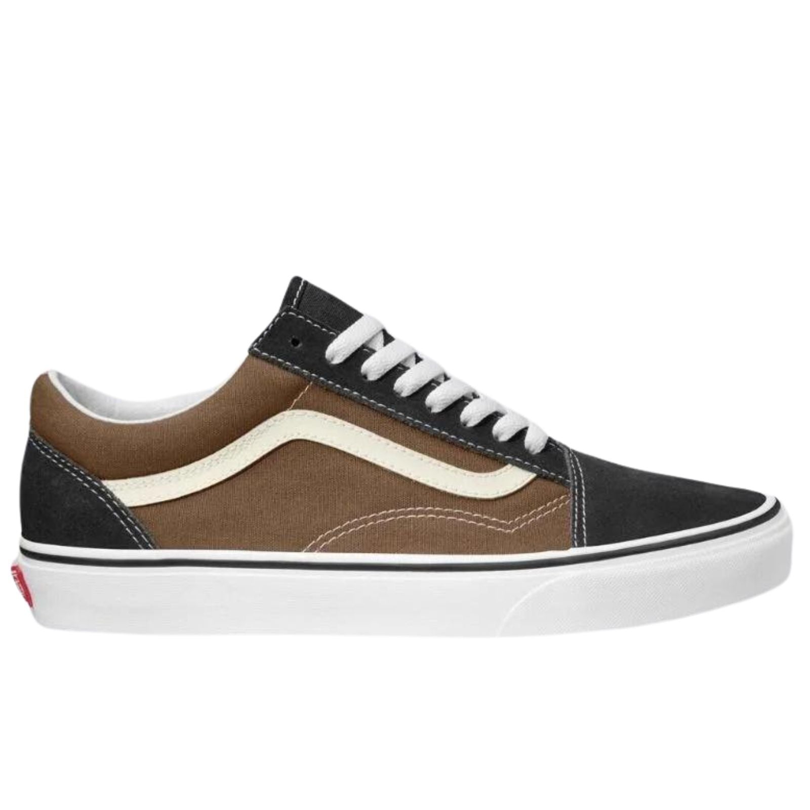 Vans Old Skool Canvas Suede Pop Mens Casual Shoes Sneakers in Brown/Multi-1