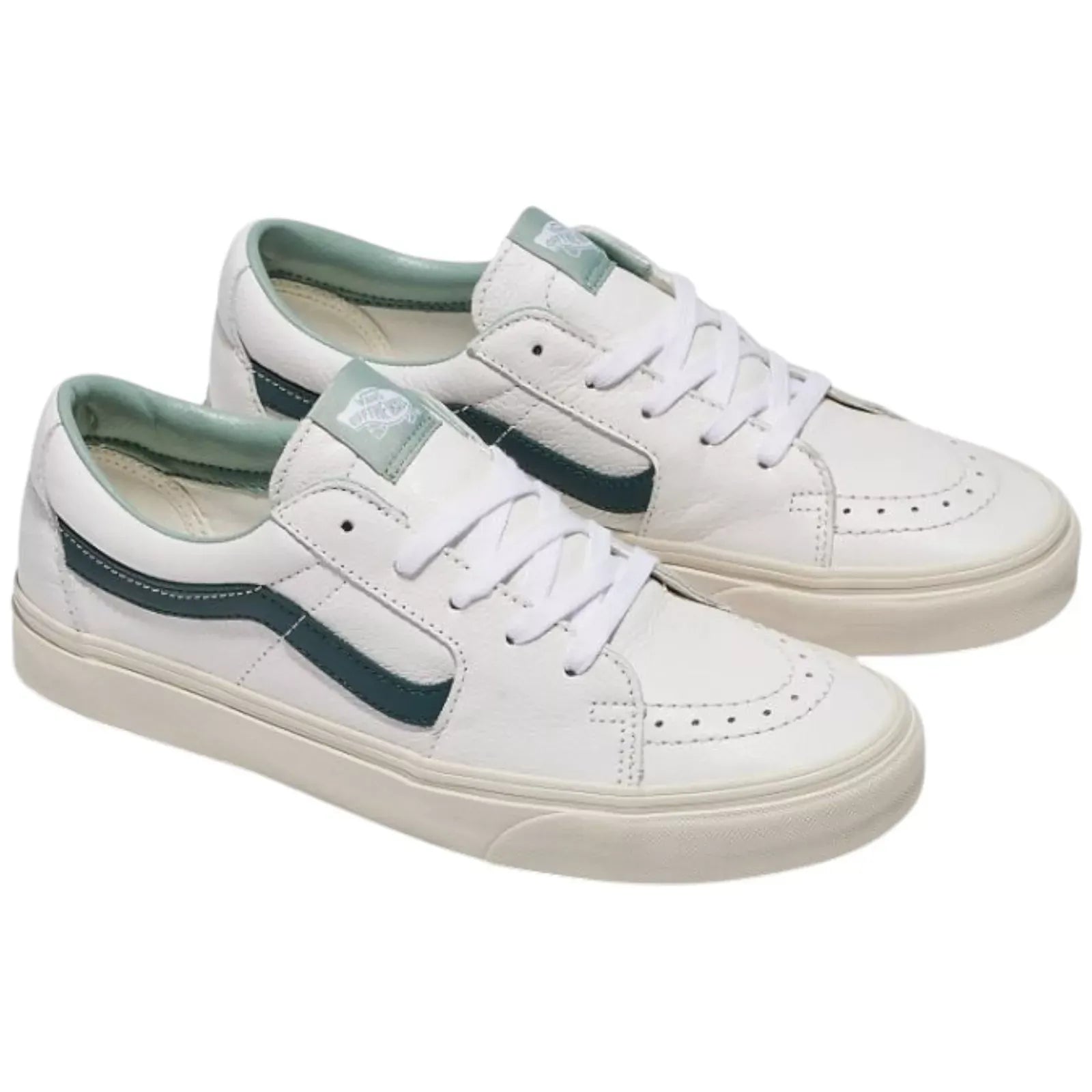 Mens Vans Sk8 Low Premium Leather Green Gables Lace Up Shoes-1